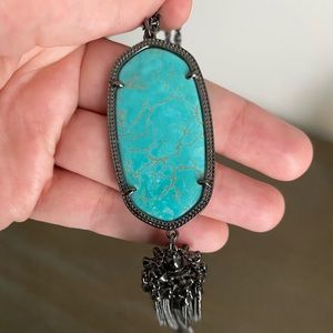 Kendra Scott Turquoise and silver pendant necklace